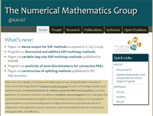 Tablet Screenshot of numerics.kaust.edu.sa